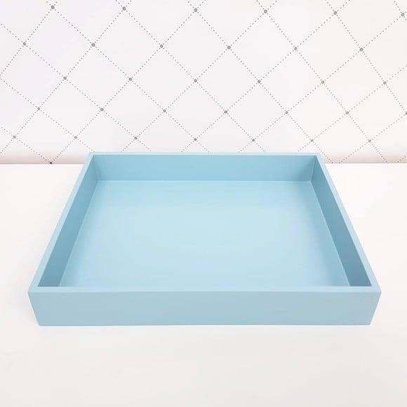 Bandeja 23x29cm Azul Celeste para Kit Higiene Bebê
