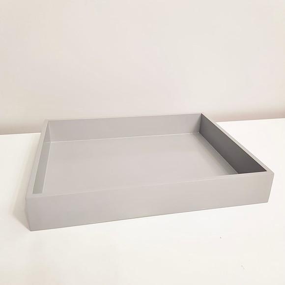 Bandeja 23x29cm Cinza para Kit Higiene Bebê
