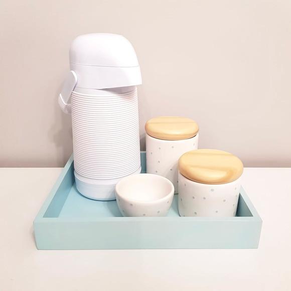 Bandeja 23x29cm Azul Celeste para Kit Higiene Bebê