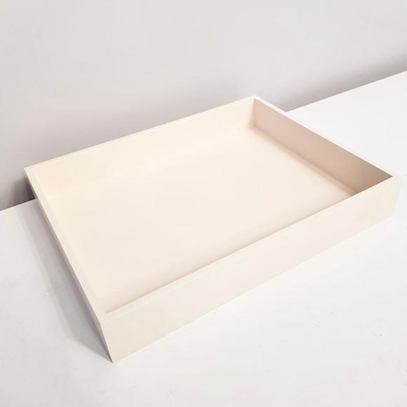 Bandeja 23x29cm Creme para Kit Higiene Bebê