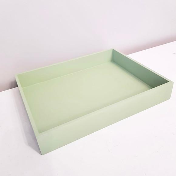 Bandeja 23x29cm Verde Pistache para Kit Higiene Bebê