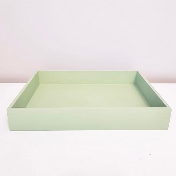Bandeja 23x29cm Verde Pistache para Kit Higiene Bebê