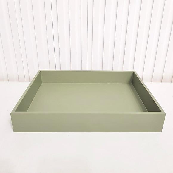 Bandeja 23x29cm Verde Militar / Oliva para Kit Higiene Bebê