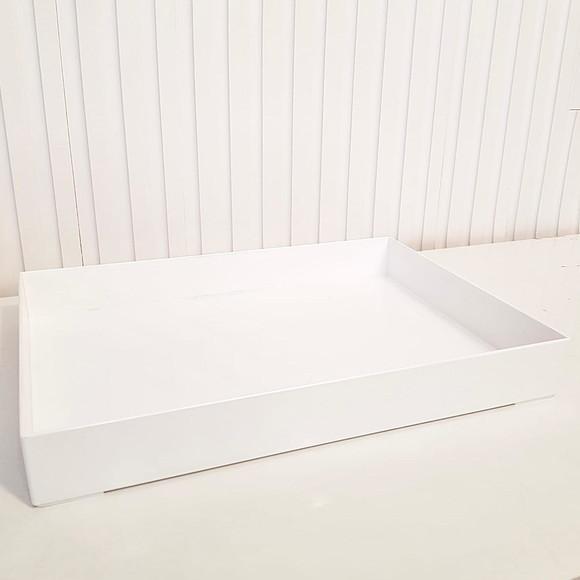 Bandeja 25x35cm Poliestireno Branca Kit Higiene Bebê