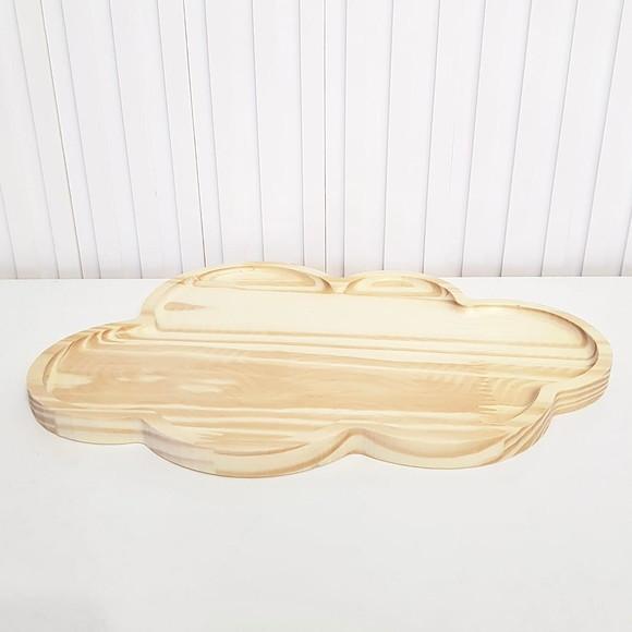 Bandeja 26x36cm Nuvem Pinus para Kit Higiene Bebê