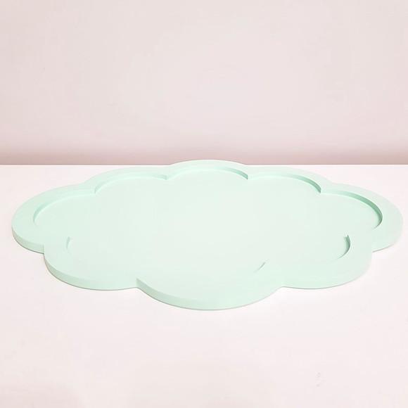 Bandeja 30x40cm Nuvem Verde Bebê para Kit Higiene Bebê