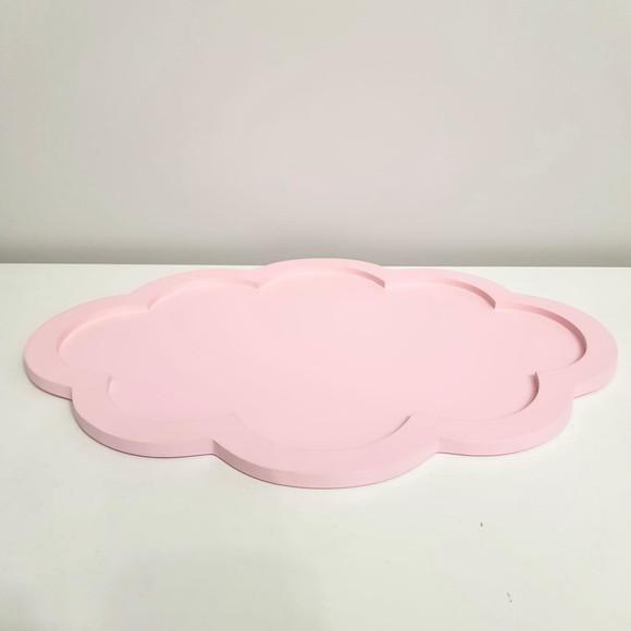 Bandeja 30x40cm Nuvem Rosa Bebê para Kit Higiene Bebê
