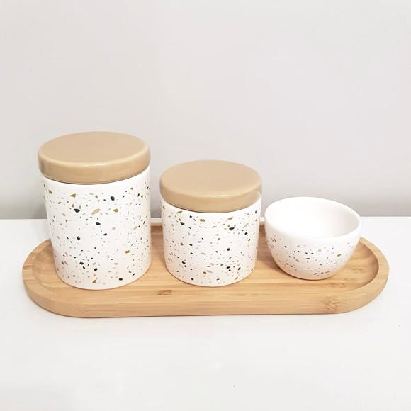 Bandeja de Bambu 14x34cm Cantos Arredondados