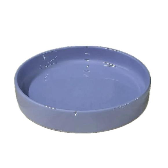 Bandeja de Cerâmica Redonda Pequena Lilás