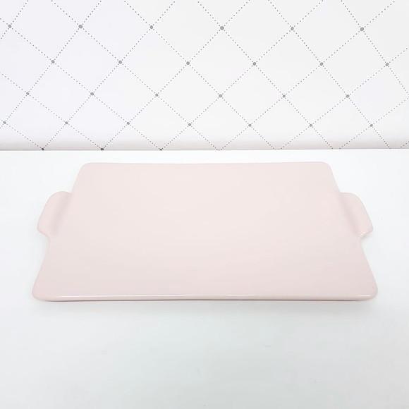 Bandeja de Cerâmica Reta Rosa Rosé