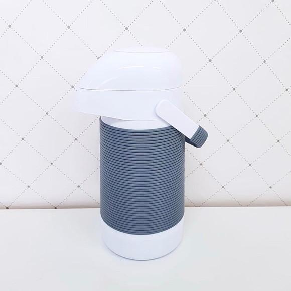 Garrafa Térmica com Capa Alinhavada Azul Jeans para Higiene