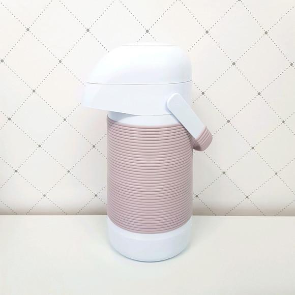 Garrafa Térmica com Capa Alinhavada Rosa Antigo para Higiene