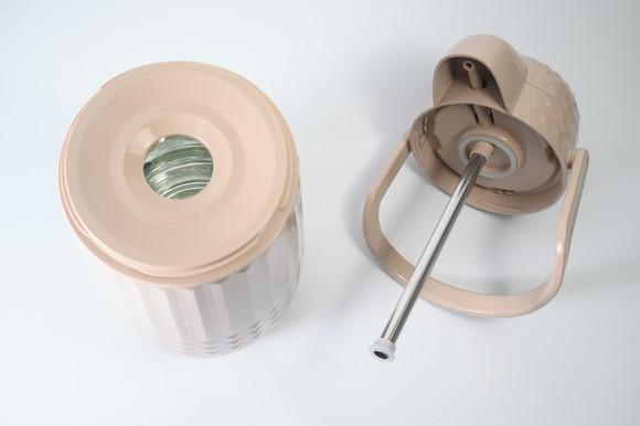 Garrafa Térmica Valentina 1l Bege Areia para Kit Higiene