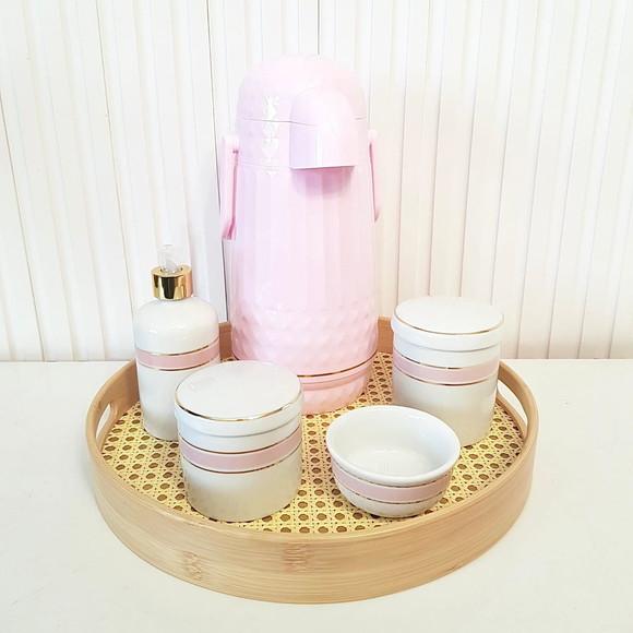 Garrafa Térmica Valentina 1l Rosa Suave para Kit Higiene
