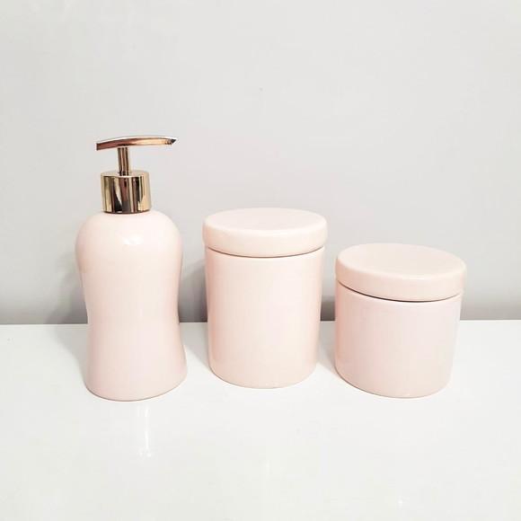 Kit Higiene / Banheiro 3 Peças Rosé