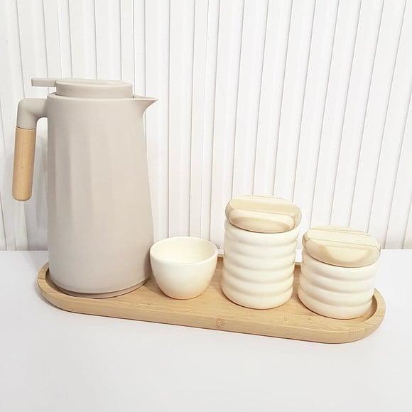 Kit Higiene 16x44cm Ondulado Creme Nude - Térmica Unique