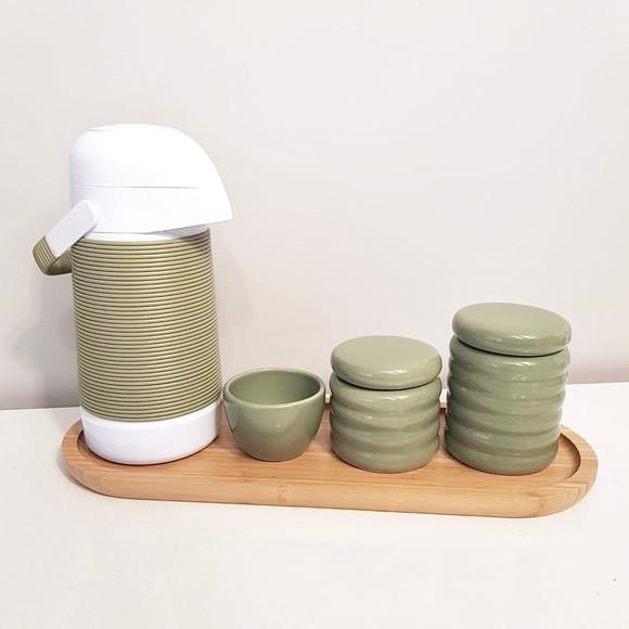 Kit Higiene 16x44cm Ondulado Verde Militar/oliva