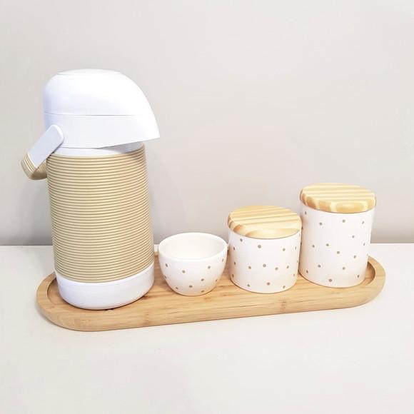 Kit Higiene 16x44cm Poás Cáqui - Térm. Alinhavada Camurça