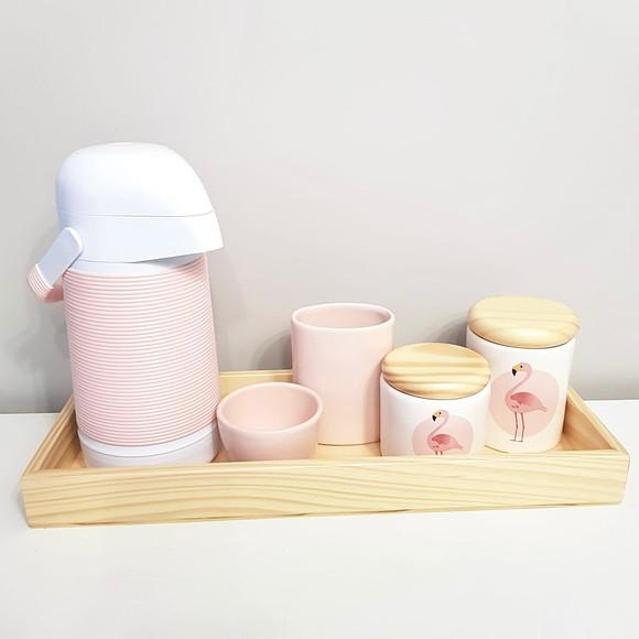 Kit Higiene 16x45cm Rosa FLAMINGO - Pinus