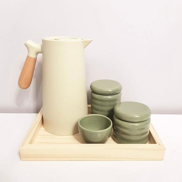 Kit Higiene 22x32cm Verde Militar/oliva Ondulado