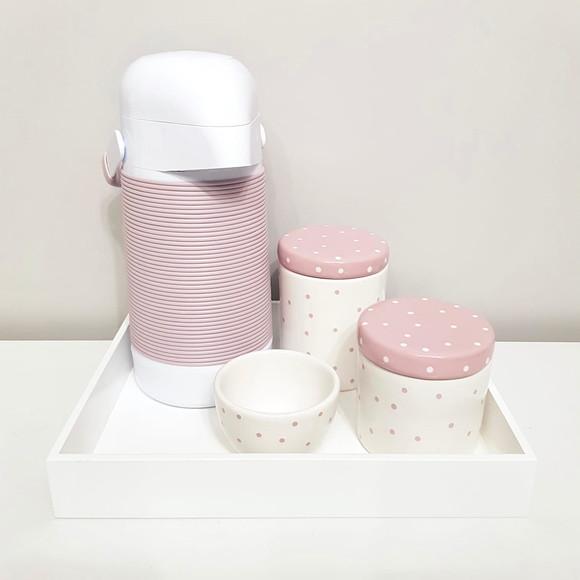 Kit Higiene 23x29cm Poás Rosa Bebê - Térmica Rosa Antigo