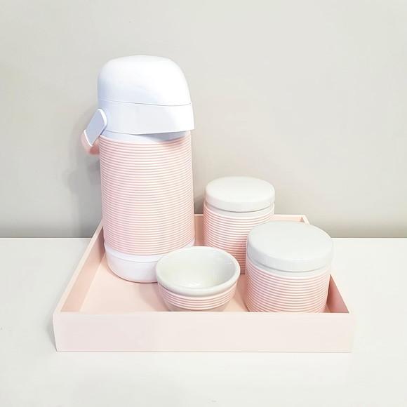 Kit Higiene 23x29cm Rosé Alinhavado