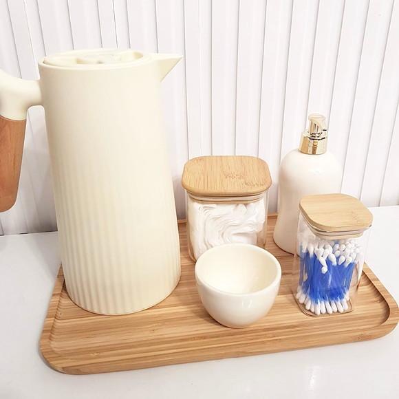 Kit Higiene 23x33cm Bambu Creme - Nórdica