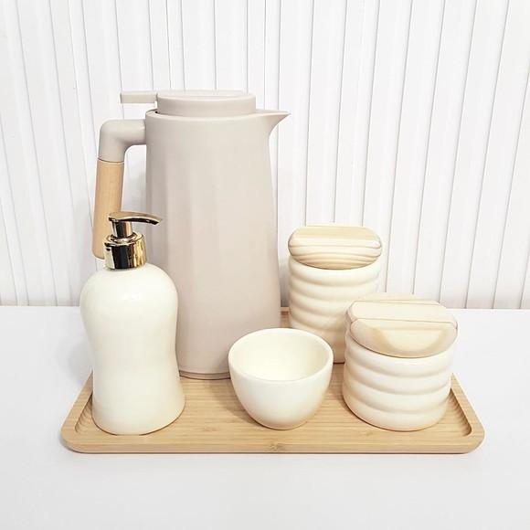 Kit Higiene 23x33cm Ondulado Creme - Térmica Unique