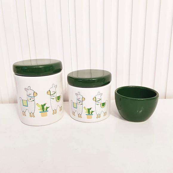 Kit Higiene 3 Peças Lhama Verde