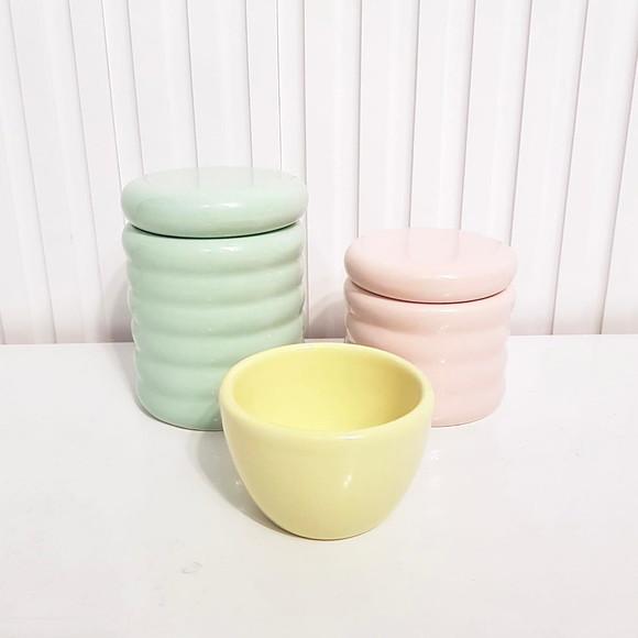 Kit Higiene 3 Peças Ondulado Candy - Rosé + Verde + Amarelo