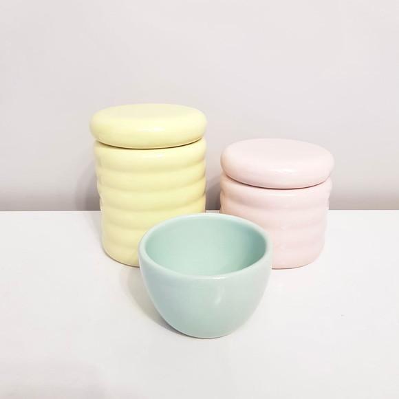 Kit Higiene 3 Peças Ondulado Candy - Rosé + Verde + Amarelo