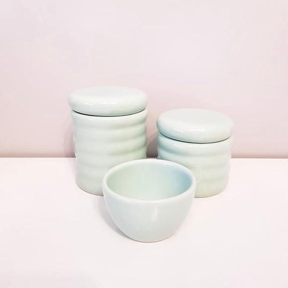 Kit Higiene 3 Peças Ondulado Verde Bebê