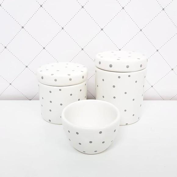 Kit Higiene 3 Peças Poás Cinzas