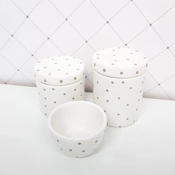 Kit Higiene 3 Peças Poás Cinzas
