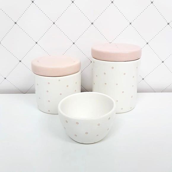 Kit Higiene 3 Peças Poás Rosa Rosé