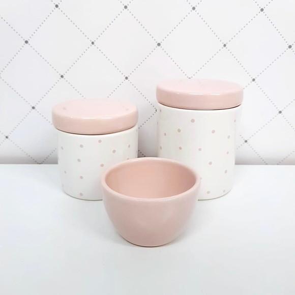 Kit Higiene 3 Peças Poás Rosa Rosé