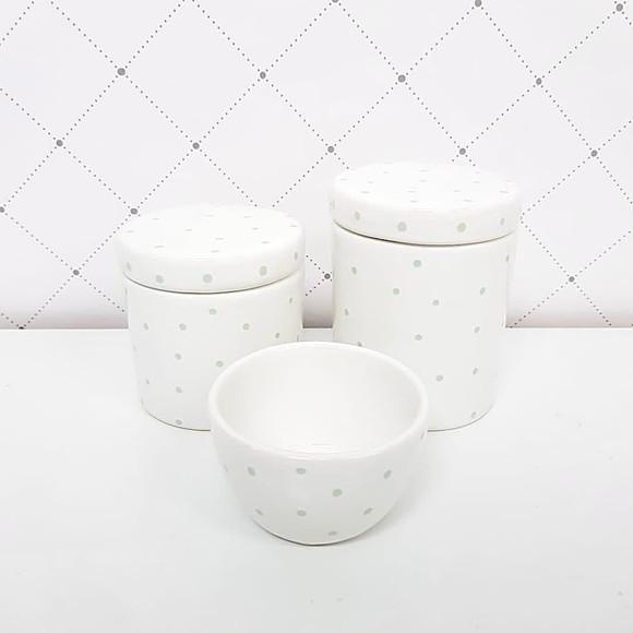 Kit Higiene 3 Peças Poás Verde Bebê
