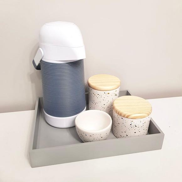 Kit Higiene Azul Jeans e Cinza Granilite
