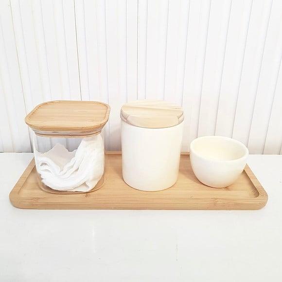 Kit Higiene Bebê 15x36cm Creme - Bellacotton