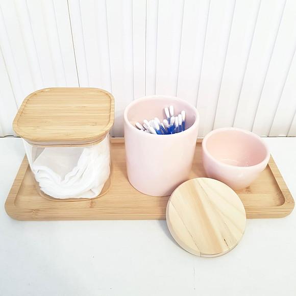 Kit Higiene Bebê 15x36cm Rosa Rosé - Bellacotton