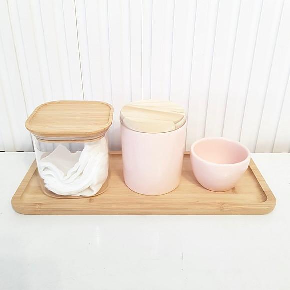 Kit Higiene Bebê 15x36cm Rosa Rosé - Bellacotton