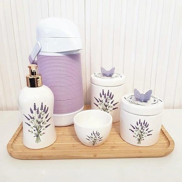 Kit Higiene Bebê 23x33cm Lavanda Lilás - Térm. Alinhavada