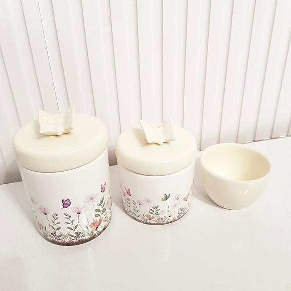 Kit Higiene Bebê 3 Peças Jardim Encantado Creme Borboleta