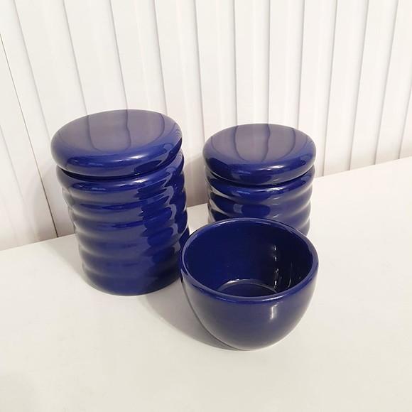 Kit Higiene Bebê 3 Peças Ondulado Azul Marinho (bic)