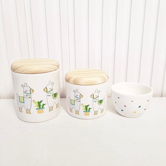 Kit Higiene Bebê 3 Peças Lhama Pinus - Poás Coloridos