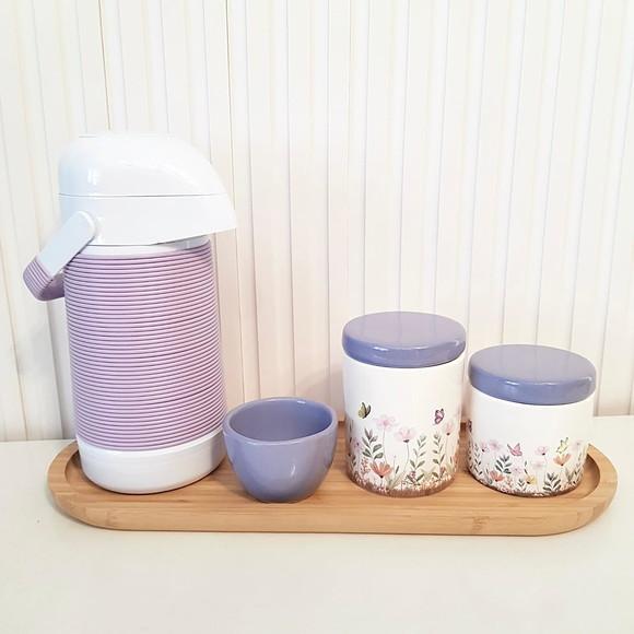 Kit Higiene Bebê Menina 3 Pçs Jardim Encantado Floral Lilás