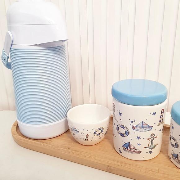 Kit Higiene Bebê Menino Marinheiro Azul Bebê - Alinhavada