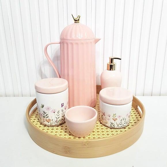 Kit Higiene Jardim Encantado Floral Rosé - Bird + Palhinha