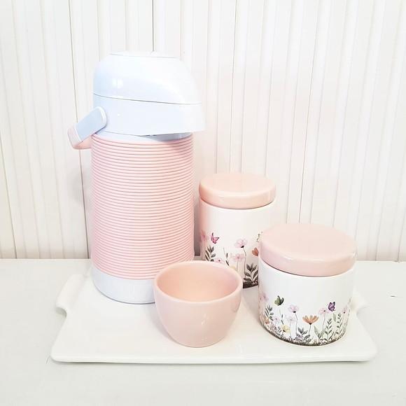 Kit Higiene Jardim Encantado Rosé - Alinhavada