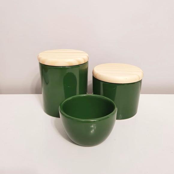 Par De Tampas Madeira Pinus Para Potes Kit Higiene Bebê